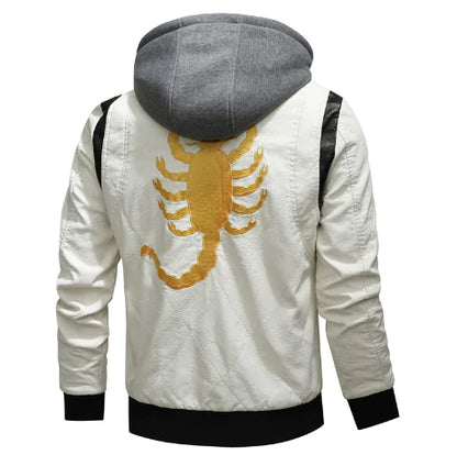 Urban Hooded Plus Size Leather Jacket