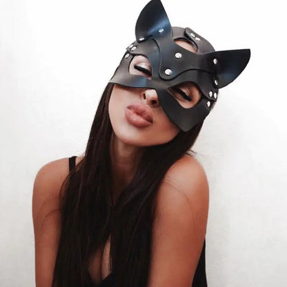 Ladies Fox Eye Leather Mask for SM Fun